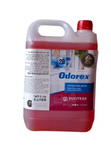 נוזל לניקוי רצפות על בסיס אלכוהול בבישום כפול בנחוח אודורקס (ניחוח של ניקיון) אינו משאיר סימנים, מתייבש במהרה ומנקה ביעילות. 5 ליטר מחיר ל 100 מ"ל 2.4 ש"ח.