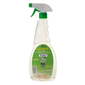 מבשם כביסה בריח טלק תוצרת פינל 750 מ"ל מחיר ל 100 מ"ל 4.6 ש"ח.